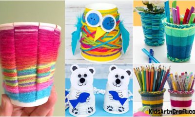 Yarn And Paper Cup Crafts Featured Image