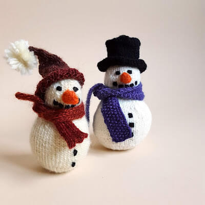 Yarn Christmas Snowman Knitting Pattern
