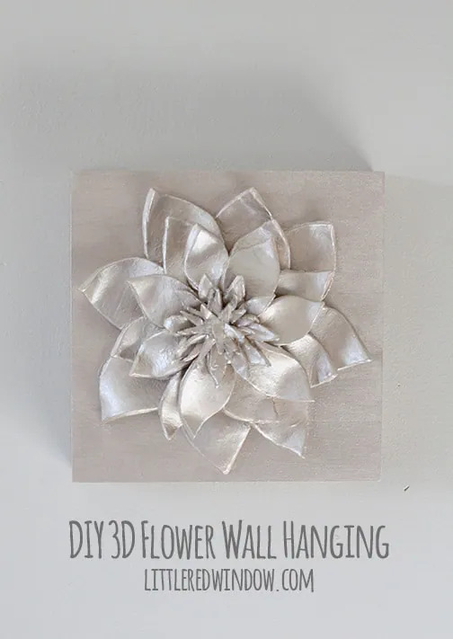 Adorable 3-D Clay Flower Wall Hanging Craft Idea
