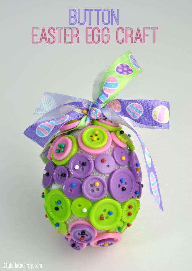 Adorable Button Easter Egg  Craft Project For BeginnersButton Crafts For Easter(22 images)