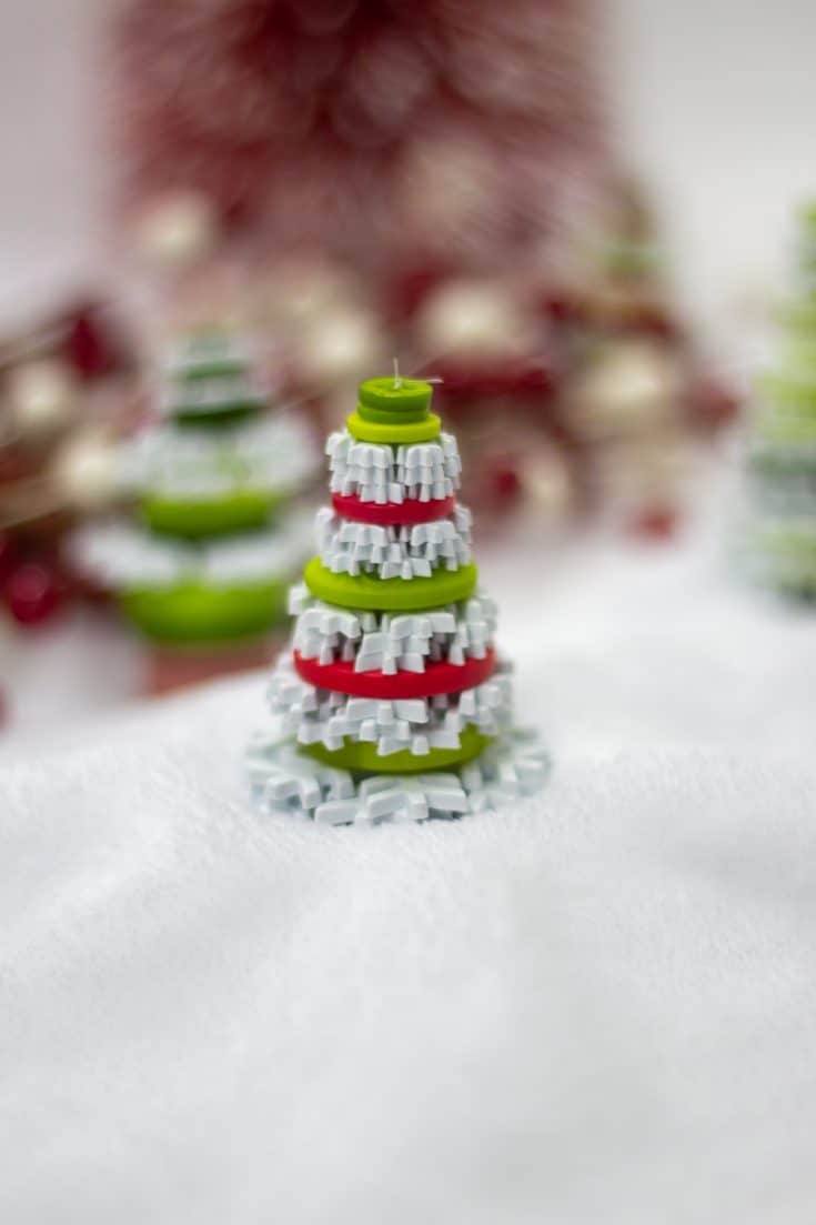 Adorable Christmas Tree Ornament Craft With Colorful Buttons Christmas Button Craft Ideas