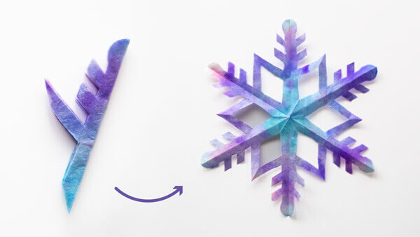 Adorable Coffee Filter Snowflake Craft For Kids
