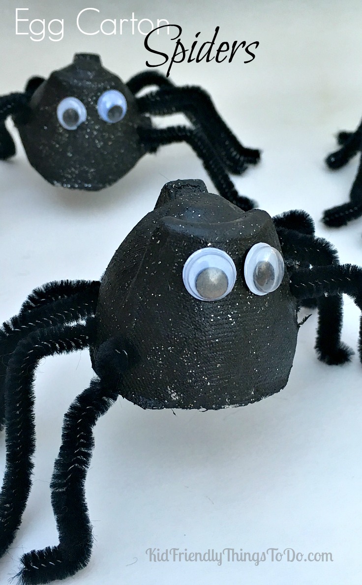 Adorable Egg Carton Spider Crafting Idea For Kids