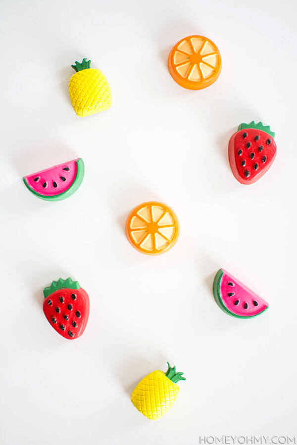 Adorable Fruit Shaped Fridge Magnet Craft Ideas