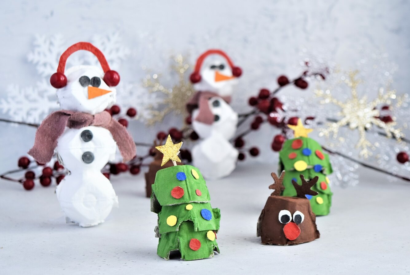 Adorable Little Christmas Tree Craft Idea With Old Egg CartonsEgg Carton Tree Crafts 