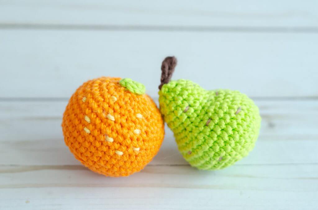 Adorable Orange and Pear Pair Crochet Craft Ideas Crochet Fruits Patterns 