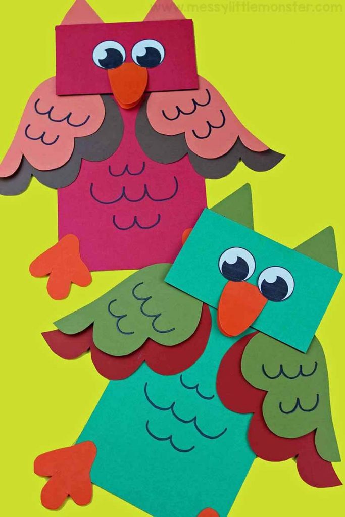 Adorable Owl Craft Idea For Kindergartners Using Paper Bag