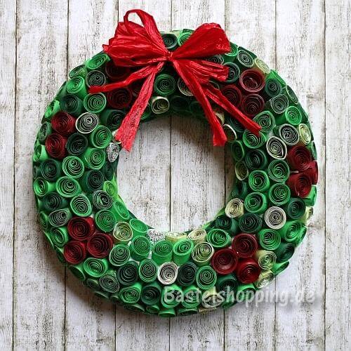 Adorable Paper Quilled Wreath Idea Winter Crafts With Paper 