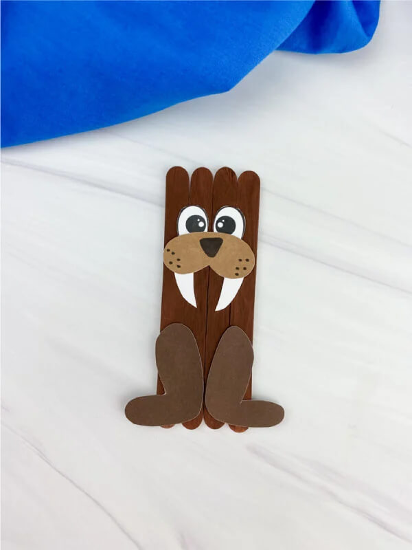 Adorable Popsicle Walrus Craft For Kids Winter Crafts With Popsicle Stick 