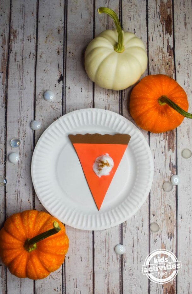 Adorable Pumpkin Pie Paper Craft Activity With Whipped Cream Pie Crafts &amp; Activities