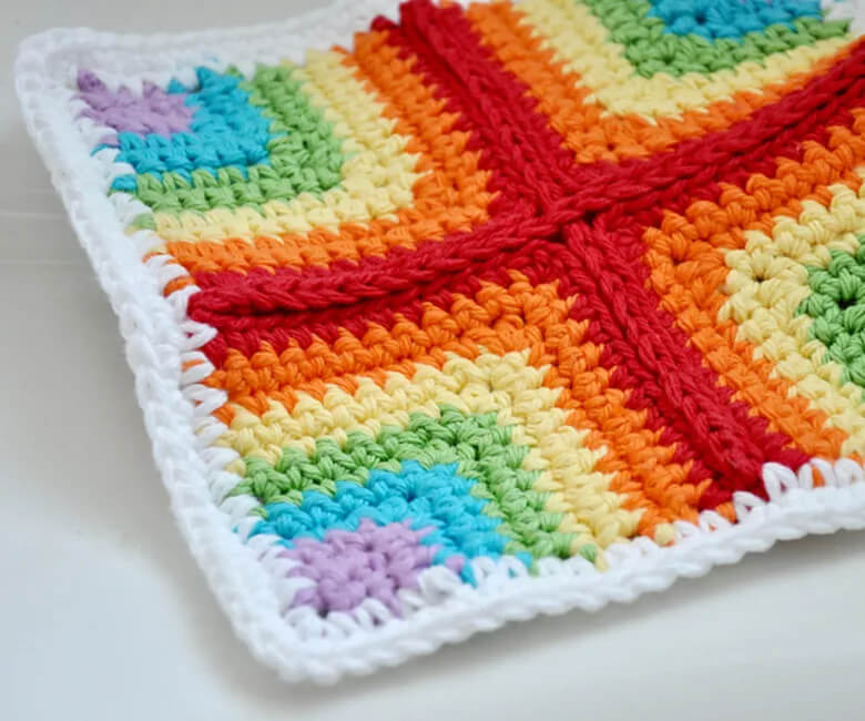 Adorable Rainbow Pattern For Dishcloths