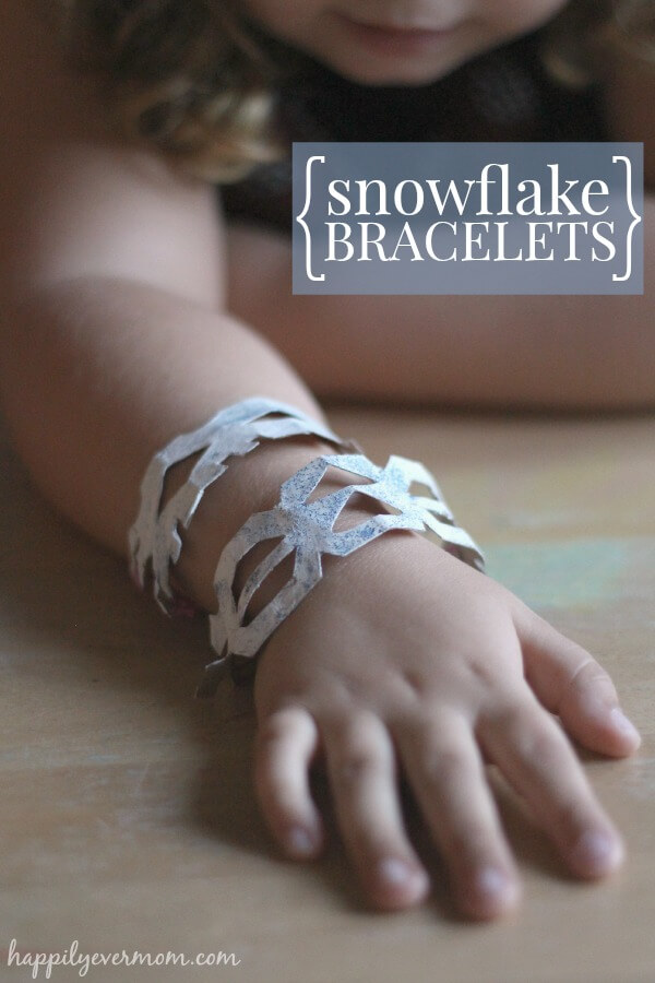 Adorable Snowflake Bracelet Craft Idea For Kids