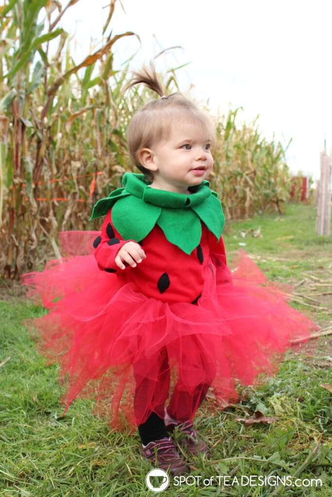 Adorable Strawberry Costume For Toddlers