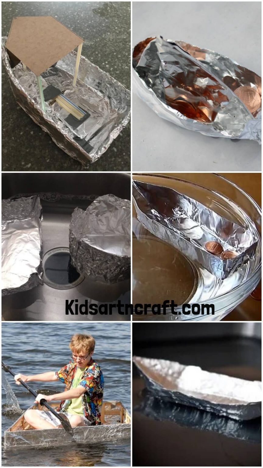 Aluminum Foil Boat Design Ideas Kids Art & Craft
