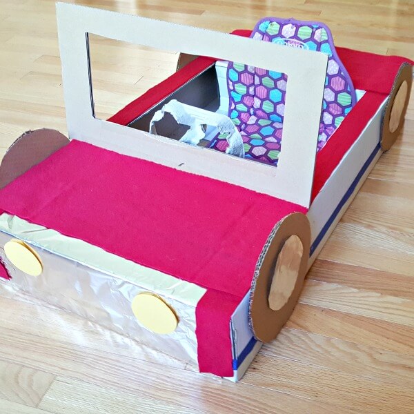 Amazing  Cardboard Pink Car DIY  Craft for KidsDIY Cardboard Vehicles Ideas for Kids