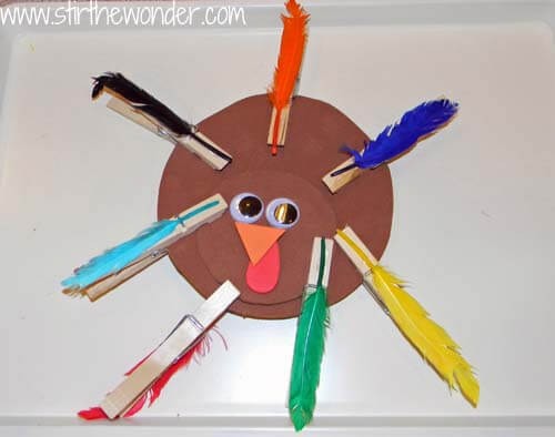 Amazing Clothespin Turkey Craft For Preschoolers