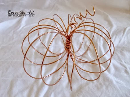 Amazing Handmade Floral Wire Pumpkin Craft Activity 