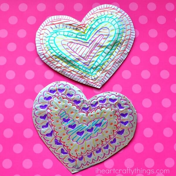 Amazing Heart Craft For Kids To Make With Aluminium FoilFoil Heart Crafts For Kids