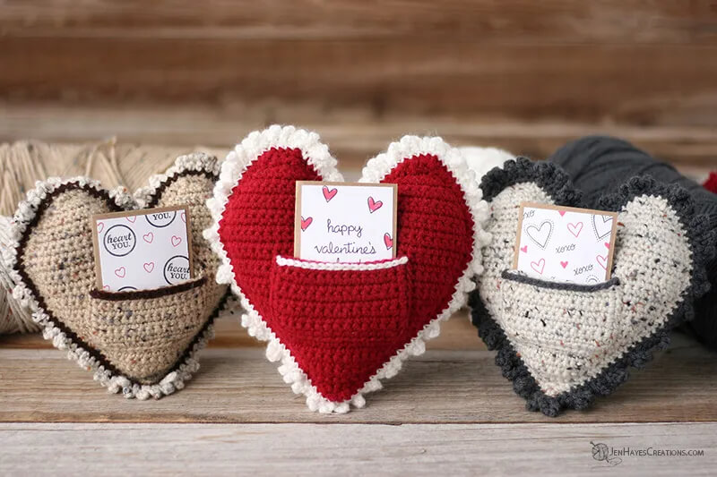 Amazing Heart Pillow Craft Idea Using Crochet Crochet Heart Patterns