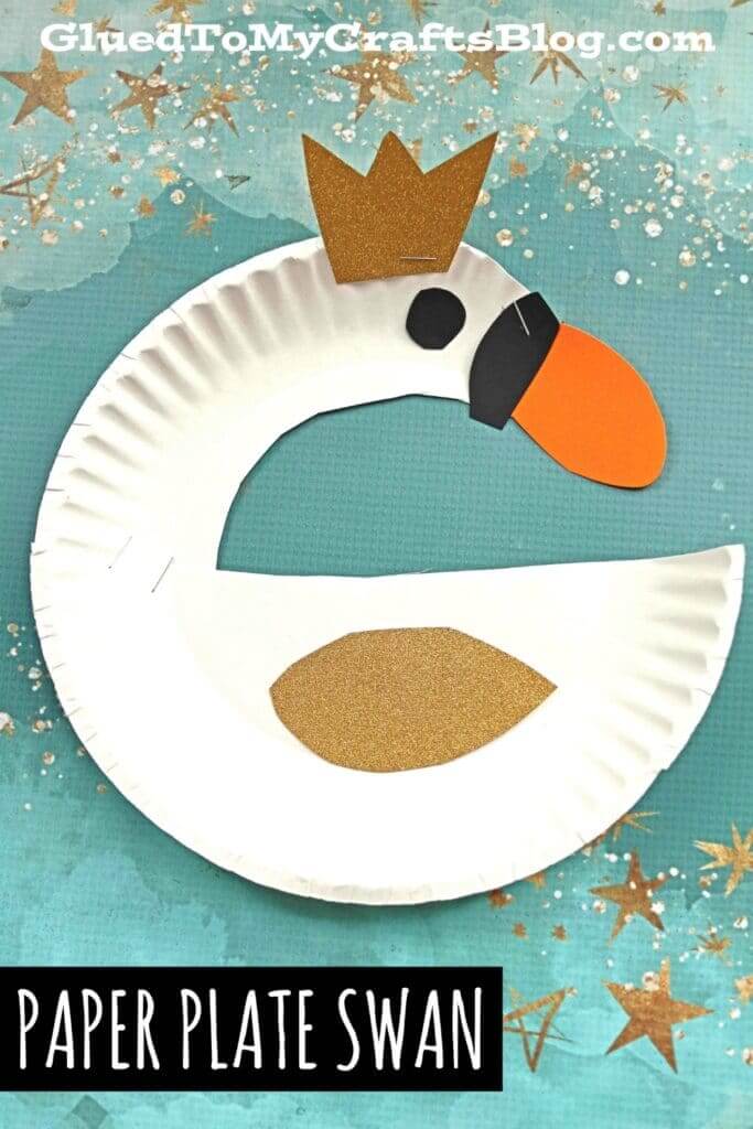 Amazing Paper Plate Swan Craft Activity For Basant Panchami Crafts  for Kids