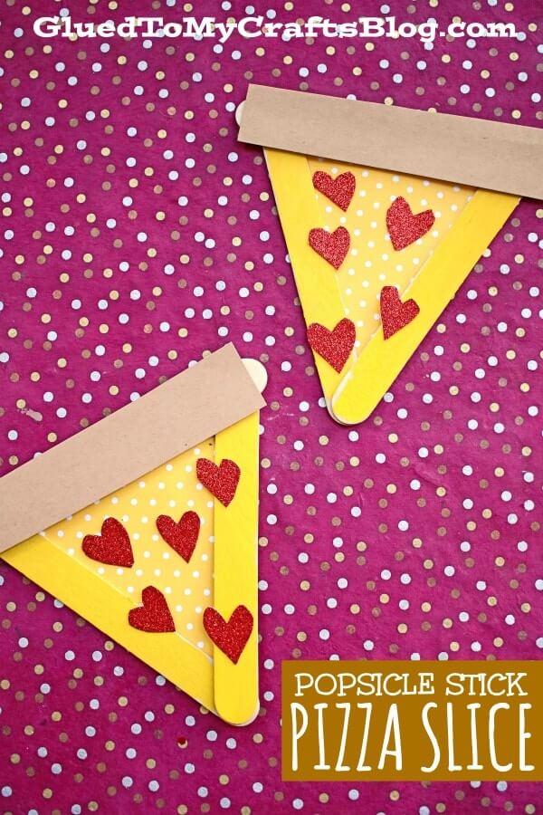 Amazing Pizza Slice popsicle Stick Craft  Ideas For Kids