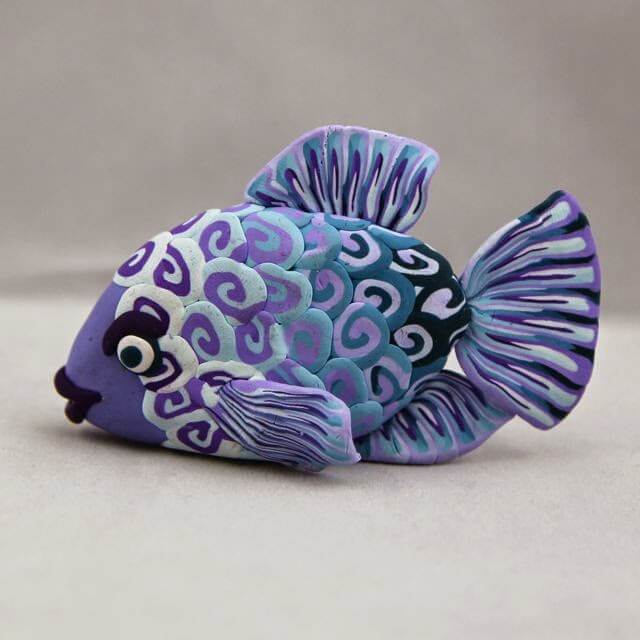 Amazing Polymer Clay Fish Sculpture Art Idea