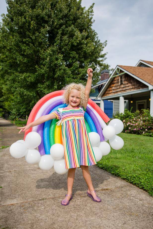 Amazing Pool Noodle Rainbow Craft For Kids To Make Rainbow Costume DIY Ideas for Kids