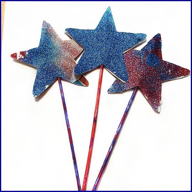 Amazing Shining Star Craft Made Using Glitter Glitter Crafts For Toddlers 