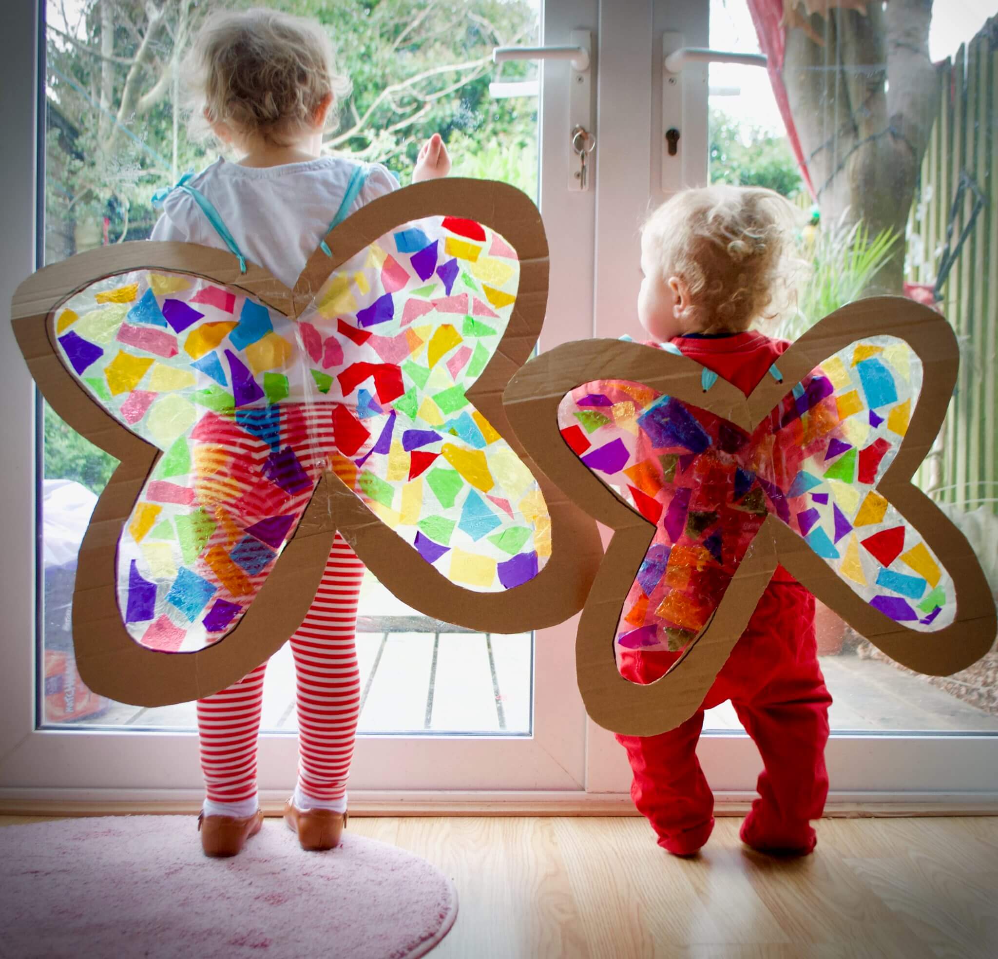 Amazing Stained Glass Wings Costume Craft Idea For Toddlers