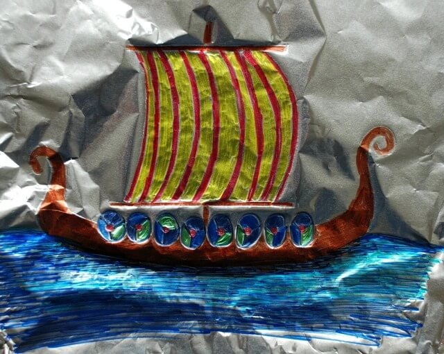 Amazing Tin Foil Ship Art Activity For Toddlers