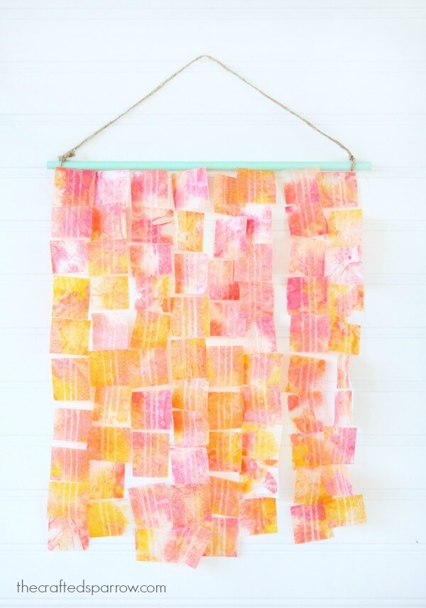 Amazing Crayon Art Decoration Made With Wax Paper For Wall Hanging