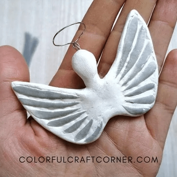 Angel Ornament Craft Gift Ideas Using Air Dry Clay