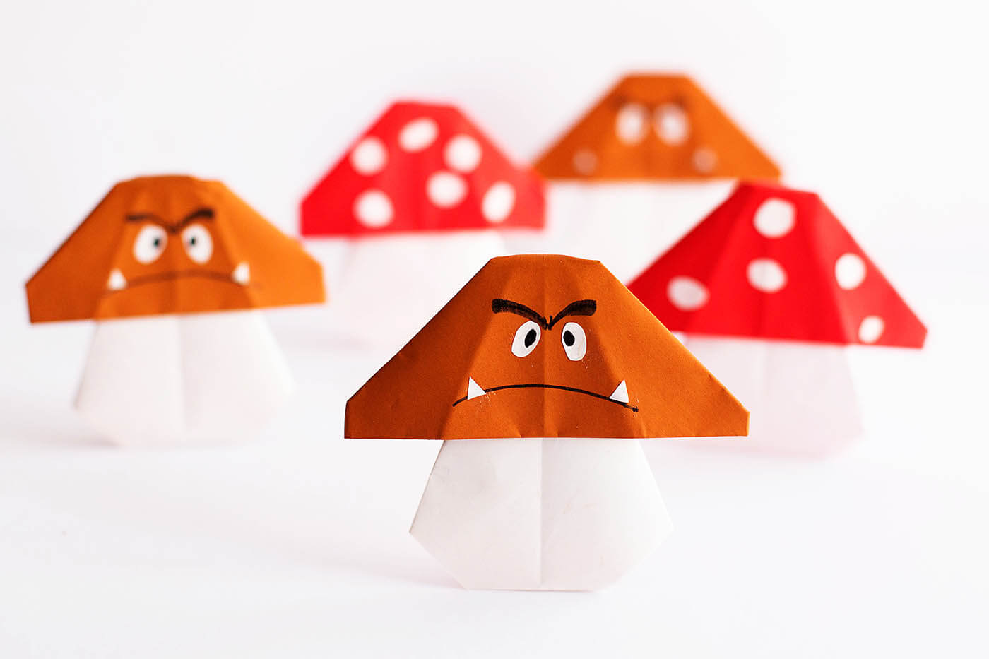 Angry Goomba Origami Craft For Super Mario Crafts and Activities for Kids Super Mario Crafts and Activities for Kids