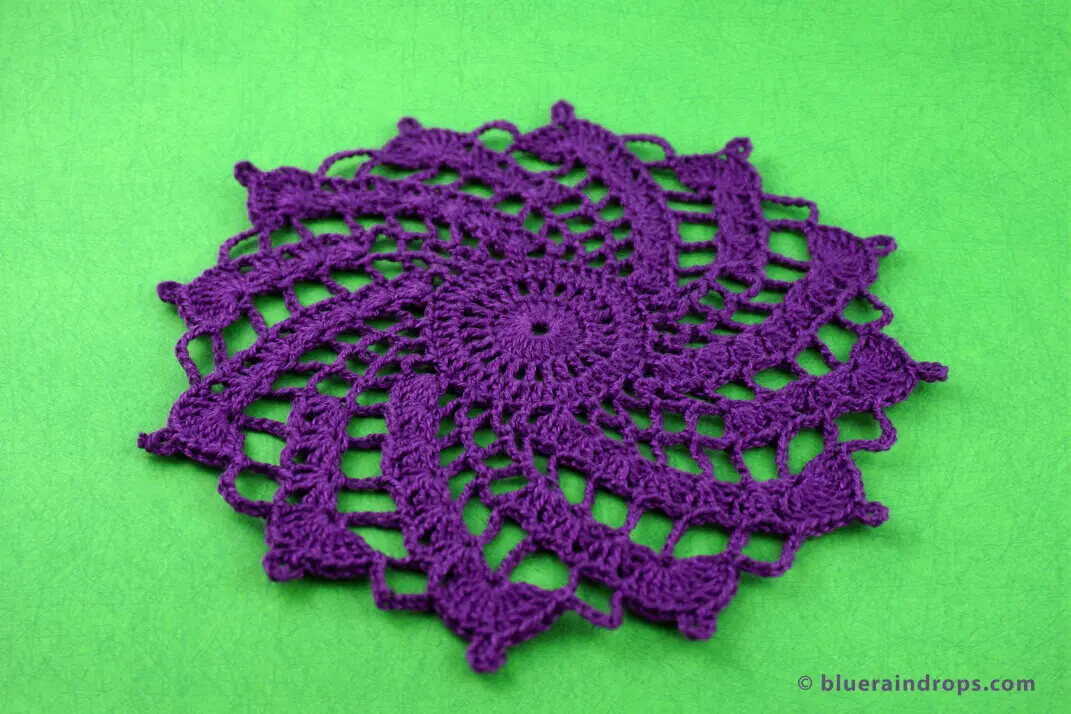 Attractive Purple Crochet Doily Pattern Crochet Doily Patterns 