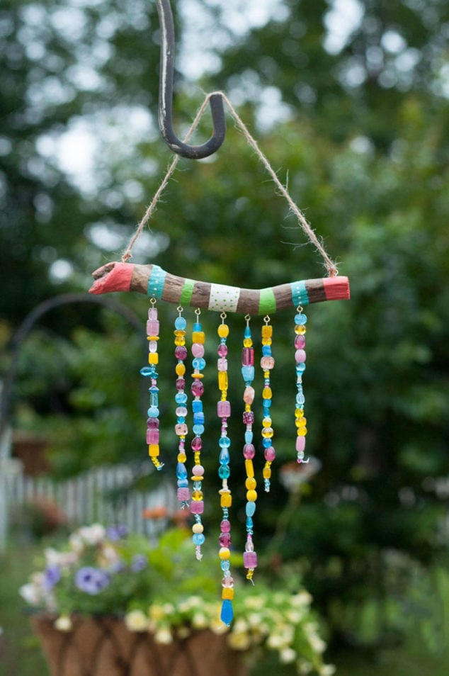 Awesome Beaded Wine Chime Craft Project For Kids