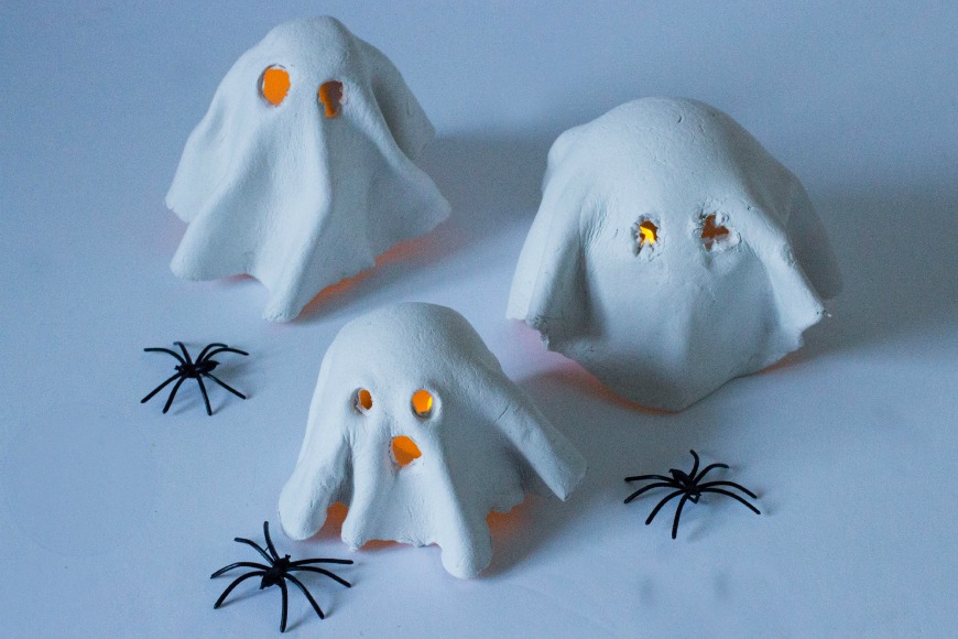 Awesome Clay Ghost Tealight Craft For Halloween Decoration