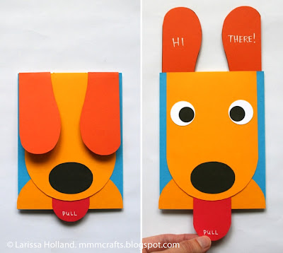 Awesome Dog Tongue Pull Out Paper Card DIY Activity