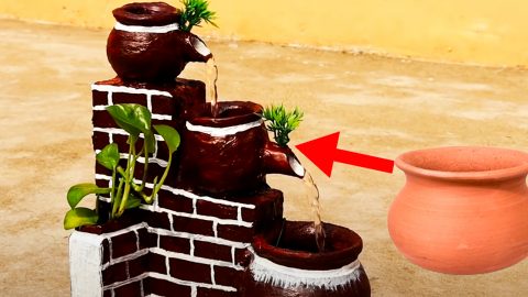 Awesome Earthen Pot & Terracotta Indoor Water Fountain Ideas DIY Indoor Water Fountain Ideas