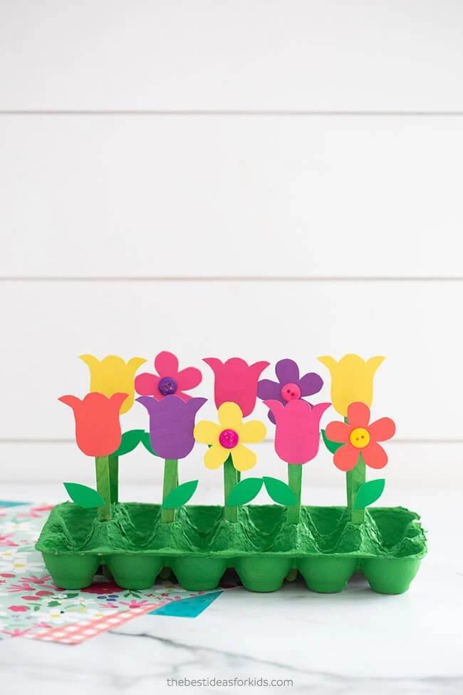 Awesome Egg Carton Garden Creative Idea For Kids