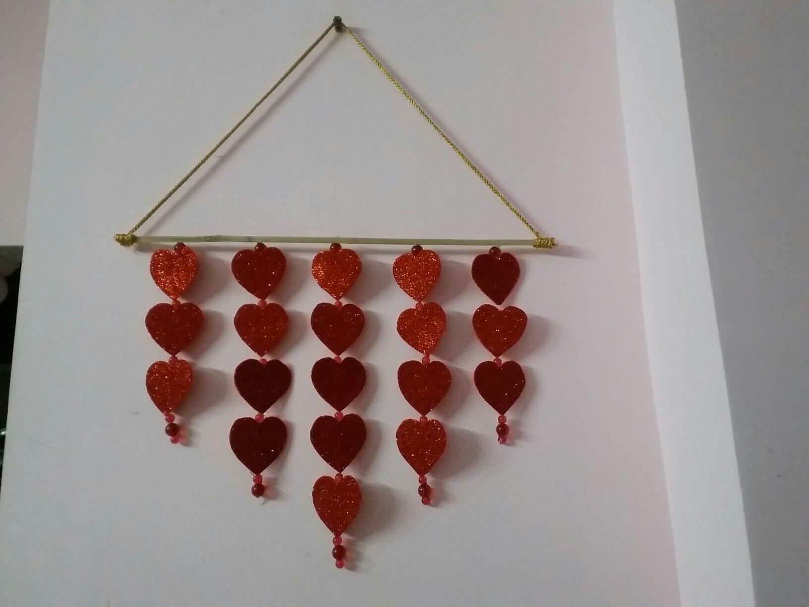 Awesome Heart Craft For Wall Decor Using Glitter FoamGlitter Foam Sheet Crafts Ideas