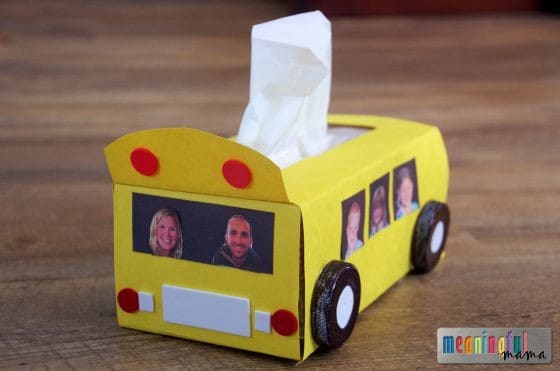 Awesome School Box Art & Craft Idea Using Construction Paper & Kleenex Box