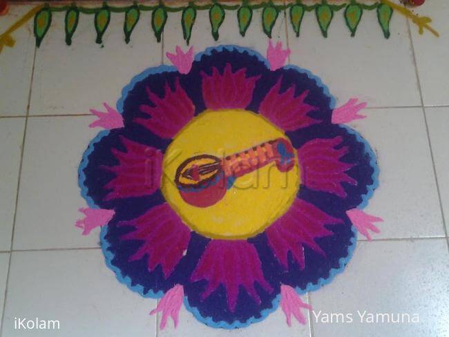 Basant Panchami Theme Rangoli Art And Craft Activity for Kids