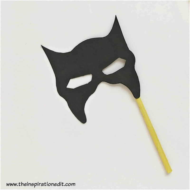 Batman Mask Craft Tutorial With Paper Straw & Cardstock Easy &amp; Simple Batman Crafts For Kids