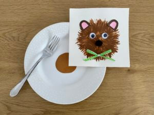 Bear Animal Fork Painting Craft For Kids