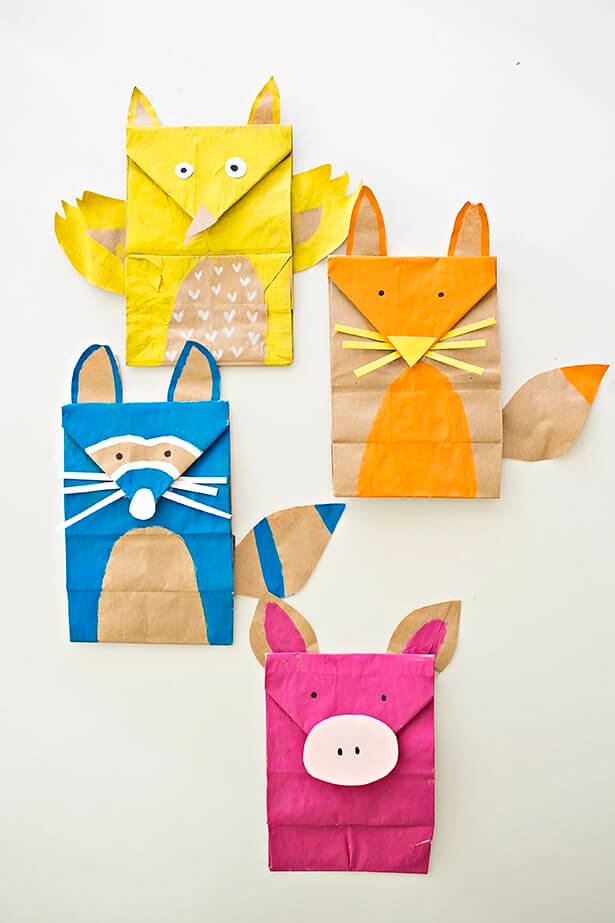 Beautiful Animal Crafting Idea Using Paper Bag Easy paper bag crafts