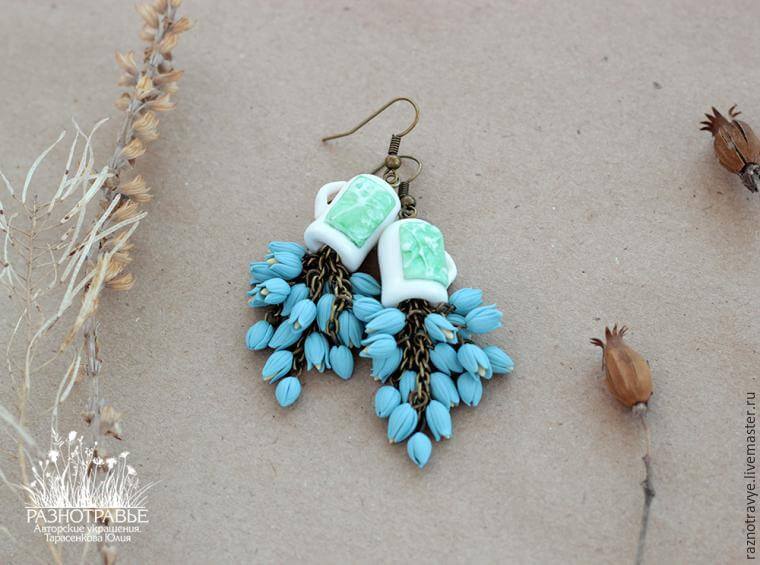 Beautiful Blue Bell Clay Earring Craft To Make