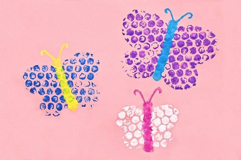 Painting Hacks With Bubble Wrap - Kids Art & Craft
