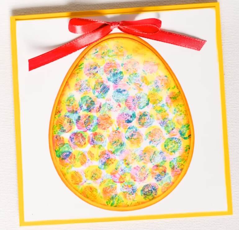 Beautiful Bubble Wrap Easter Egg Card Craft For Kids