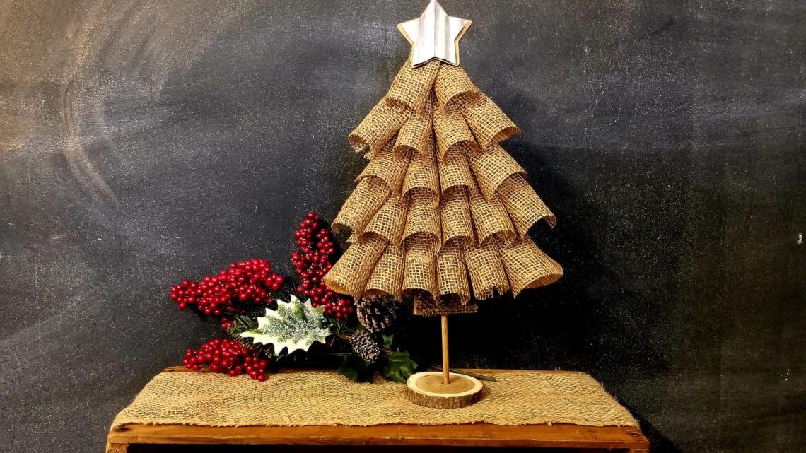 Beautiful Burlap Christmas Tree Craft For Kids Burlap Craft Ideas For Christmas