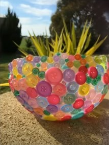 Beautiful Button Bowl Craft Tutorial For Kids Unique Bowl Craft using Old Button